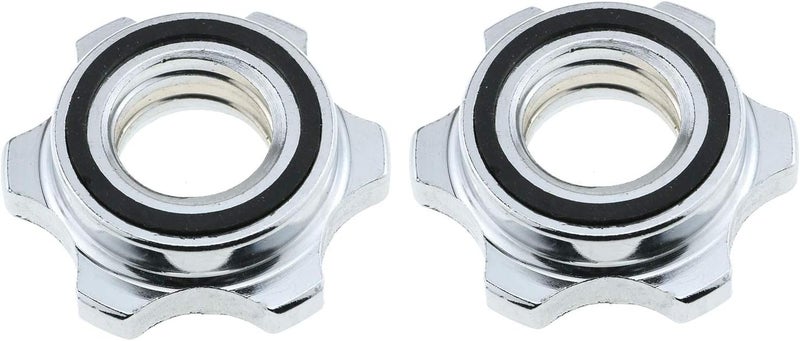 Eoutstanding Barbells Hex Nut 2PCS 1nch/25mm Spin Lock Collar Screws Dumbbell Spinlock Collars - Image 1